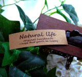 卸[16×60]レザー調タグ・フレンチスクリプトNatural life【受注生産】