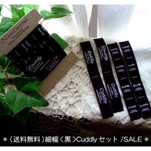 画像: ◯[送料無料]【\1440→通常SALE\780→特価\480】◯[プチ卸]黒平細幅Cuddly２４枚セット