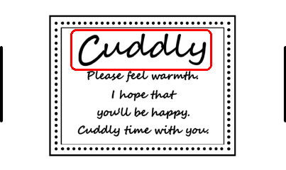 画像: 卸[30×50]レザー調タグ・枠フレンチCuddly【受注生産】