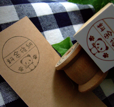 画像: 【ASHIATOYA Original】[30×30]パンダさんの郵便料金後納スタンプ♪